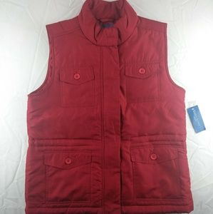 Karen Scott Sport Womens Vest Jacket Medium Red